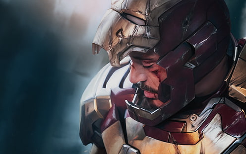 Iron Man digital wallpaper, Marvel Comics, superhero, Tony Stark HD wallpaper