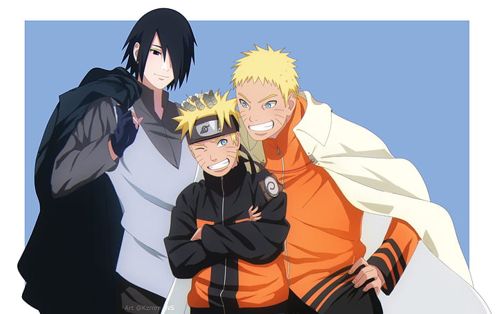 Naruto, Boruto, Boruto Uzumaki, Naruto Uzumaki, Sasuke Uchiha, HD wallpaper