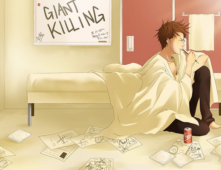 HD wallpaper: Giant Killing, anime, anime boys, Dr Pepper