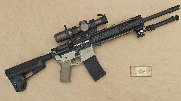 Aassault rifle, shotgun, weapon, HD wallpaper