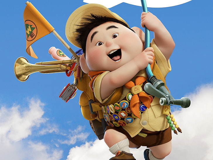 Disney Pixar, Up (movie), sky, childhood, happiness, nature, HD wallpaper