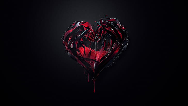 black red blood artwork water drops hearts black background 1920x1080  Art artwork HD Art, HD wallpaper