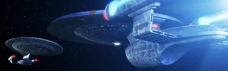 gray and red spaceship illustration, Star Trek, USS Enterprise (spaceship)