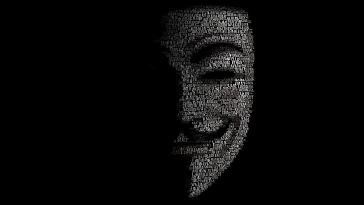 Guy Fawkes mask digital wallpaper, Technology, Anonymous