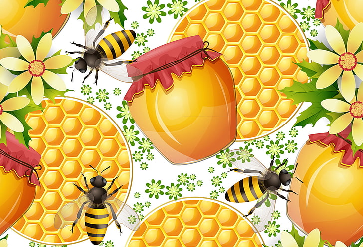 hive of bees, texture, honey, yellow, food, food and drink, pattern