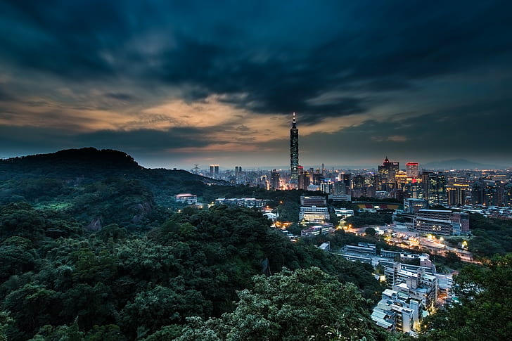 cityscape, Taipei, Thailand, Taipei 101, HD wallpaper