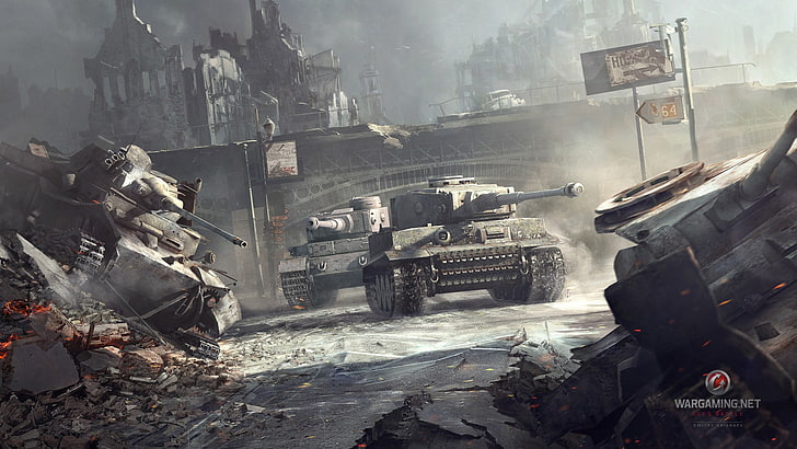 World of Tanks game digital wallpaper, Tiger I, video games, wargaming