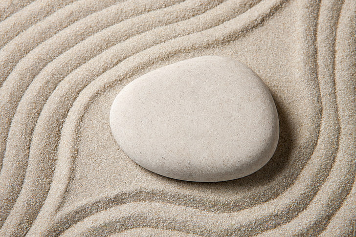 sand, stones, zen, HD wallpaper