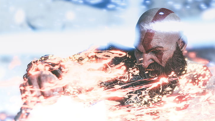 kratos, god of war 4, games, ps games, hd, 4k, flickr, HD wallpaper