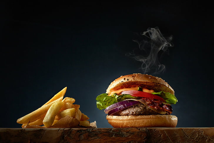Food, Burger, French Fries, HD wallpaper