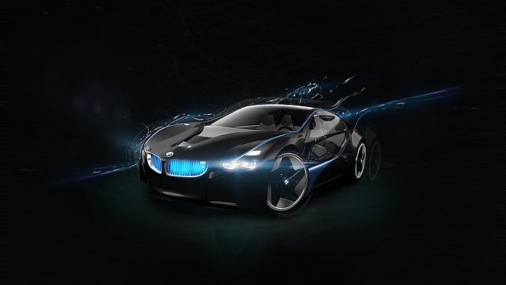 car, sports car, supercars, BMW, CGI, BMW Vision, concept cars