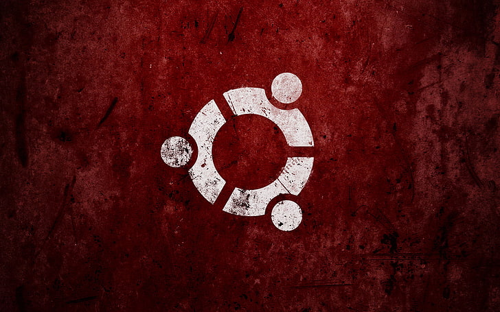 Ubuntu Red, round red and white logo, Computers, Linux, linux ubuntu