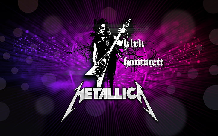 Kirk Hammett wallpaper, metallica, guitarist, graphics, name, HD wallpaper