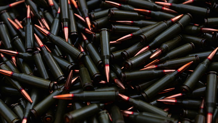 assorted rifle ammunition lot, bullets, 4k, 5k wallpaper, 7, 62, HD wallpaper