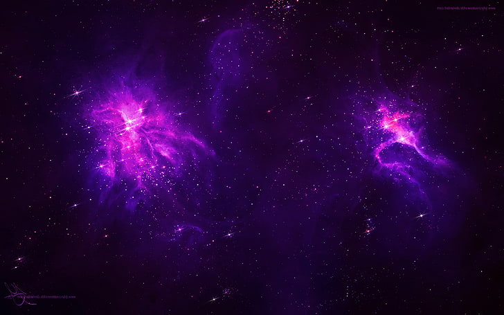 galaxy, Purple, space, stars, TylerCreatesWorlds, night, star - space