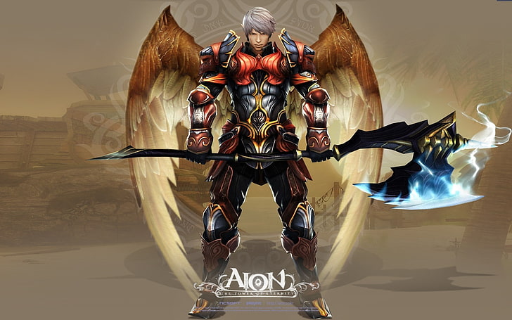 Aion the tower of eternity, Girl, Shield, Arm, Wings, Magic