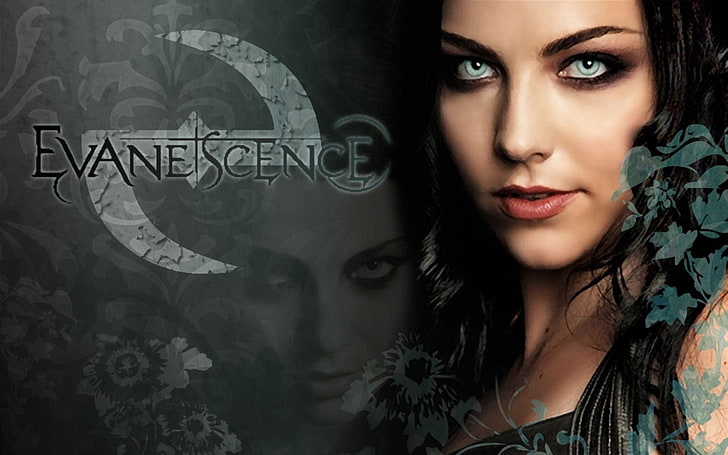Evanescence, Letters, Face, Hair, Eyes, portrait, young adult, HD wallpaper