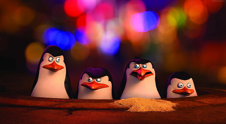 Private, cartoon, Kowalski, Penguins of Madagascar, Best Animation Movies of 2015, HD wallpaper