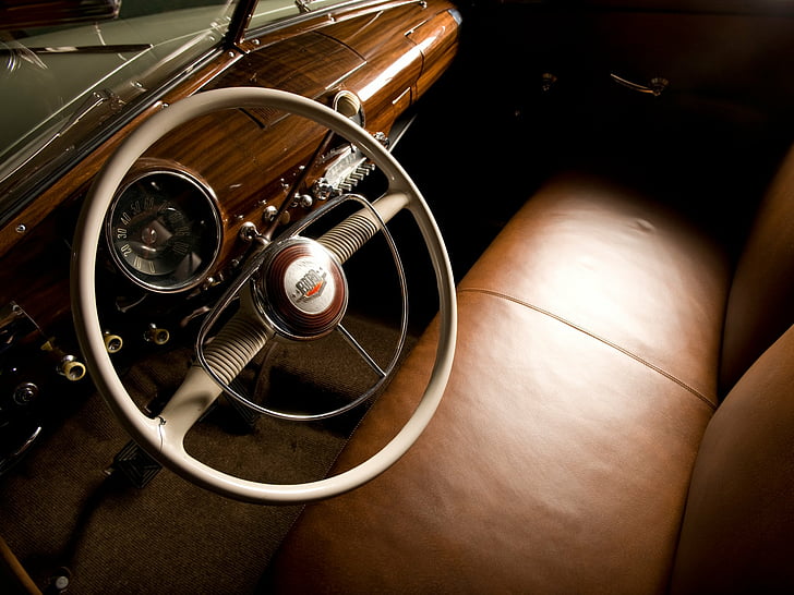 1950, country, custom, deluxe, ford, interior, retro, squire