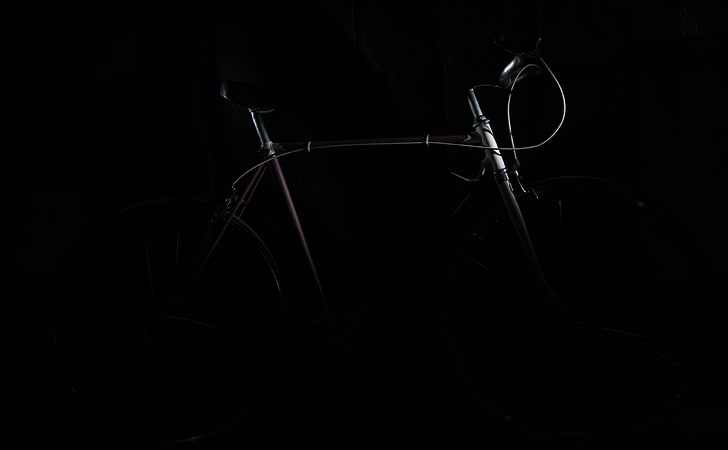 HD wallpaper: Bike, gray bicycle, Aero, Black, Dark, nikon, strobist, black  background | Wallpaper Flare