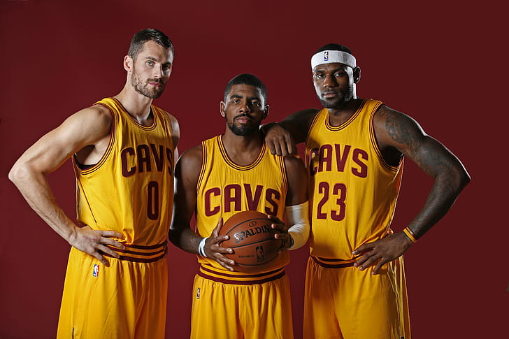Cleveland Cavaliers, Kyrie Irving, Kevin Love, HD wallpaper