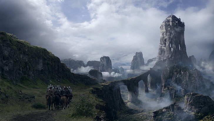 green mountains, Game of Thrones, The Eyrie, fantasy art, TV, HD wallpaper