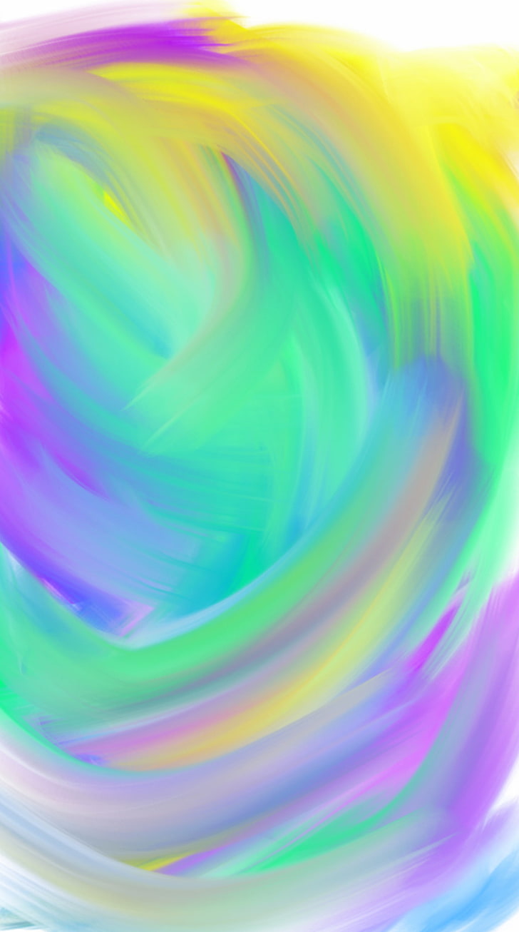 green, purple, and yellow abstract painting, gradient, multi colored