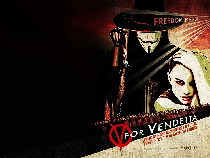 V for Vendetta Freedom Forever wallpaper, Movie, Show, HD wallpaper