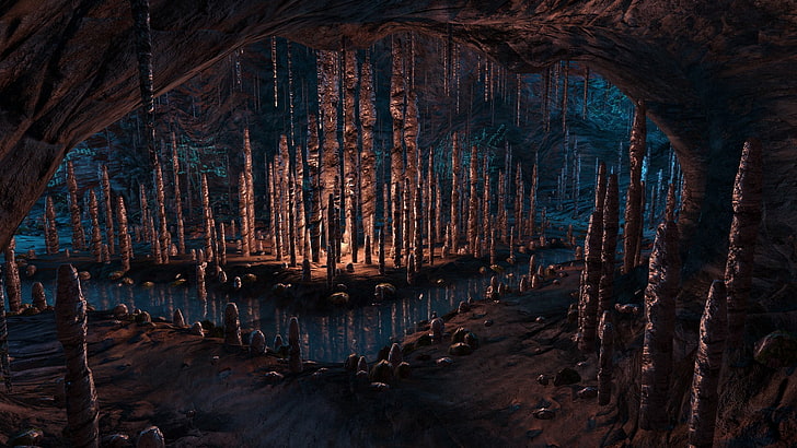 stalagmites cave, Dear Esther, Source Engine, entertainment, video games, HD wallpaper