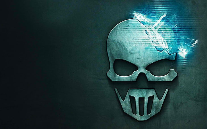 human skull illustration, artwork, Tom Clancy's Ghost Recon: Future Soldier, HD wallpaper