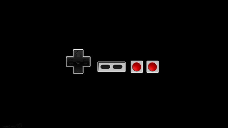 NES logo, Nintendo, studio shot, copy space, no people, indoors, HD wallpaper