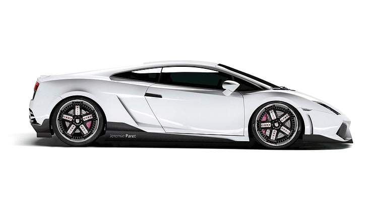 Lamborghini Gallardo LP560 HDTV 1080p, car, white background, HD wallpaper