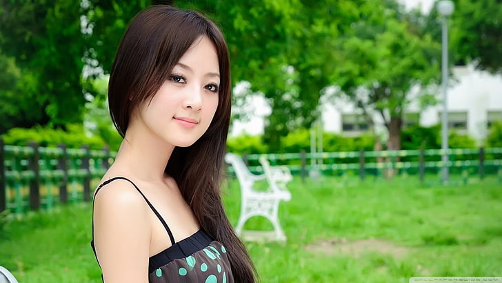 women, Asian, Mikako Zhang Kaijie, beauty, hairstyle, portrait, HD wallpaper