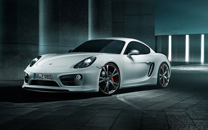 Porsche, Porsche Cayman, white cars, mode of transportation, HD wallpaper