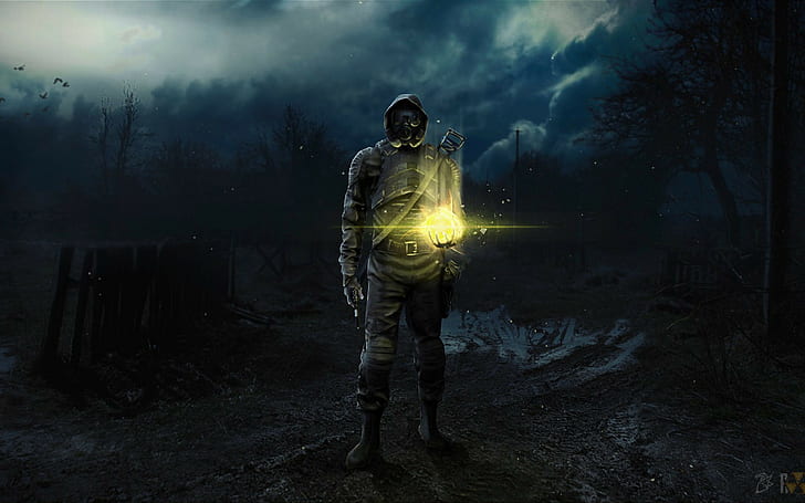 stalker, art backgrounds, zone, chernobyl, Download 3840x2400 stalker