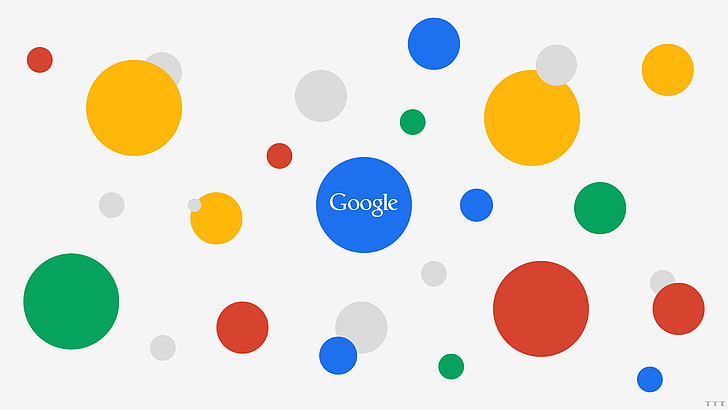 Google, internet, bubbles, digital art, geometric shape, circle