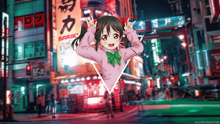 anime, anime girls, Yazawa Nico, picture-in-picture, Love Live!