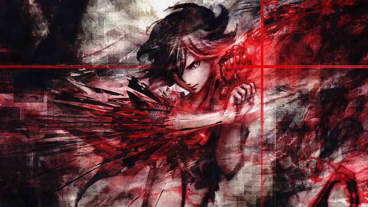 Kill la Kill, Senketsu, Matoi Ryuuko, red, one person, women, HD wallpaper
