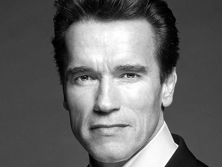 Arnold Schwarzenegger, actor, governor, celebrity, black white, HD wallpaper