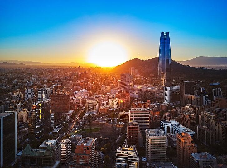 Las Condes, Santiago, Chile, South America, City, View, Buildings, HD wallpaper