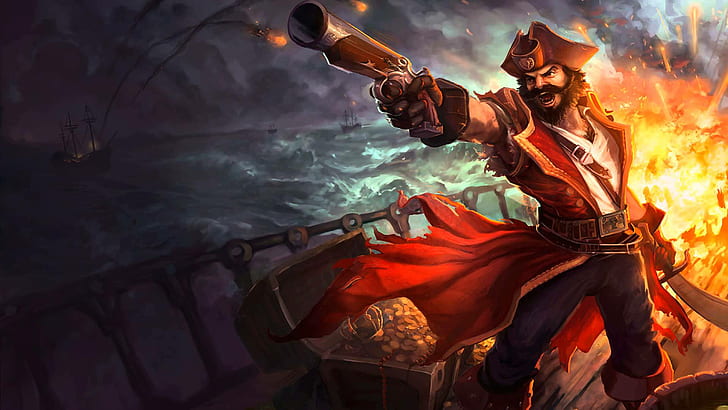 League of Legends-playable characters-Captain Gangplank-Champion Spotlight-Gameplay-HD Wallpaper-1920×1080