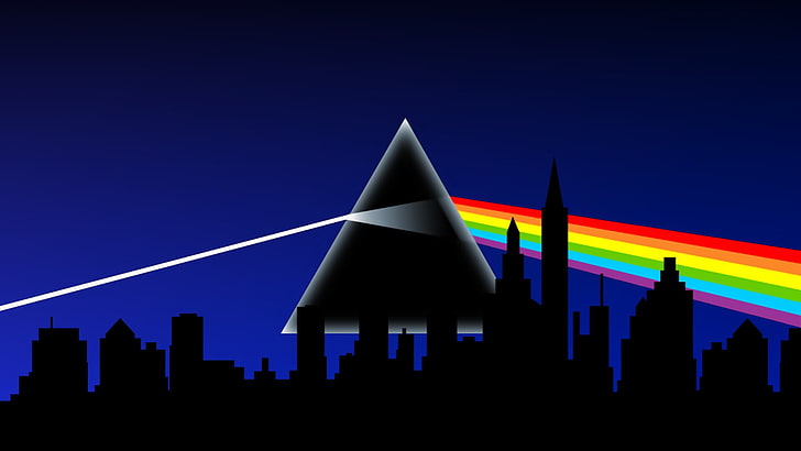 Pink Floyd, album covers, architecture, building exterior, triangle shape