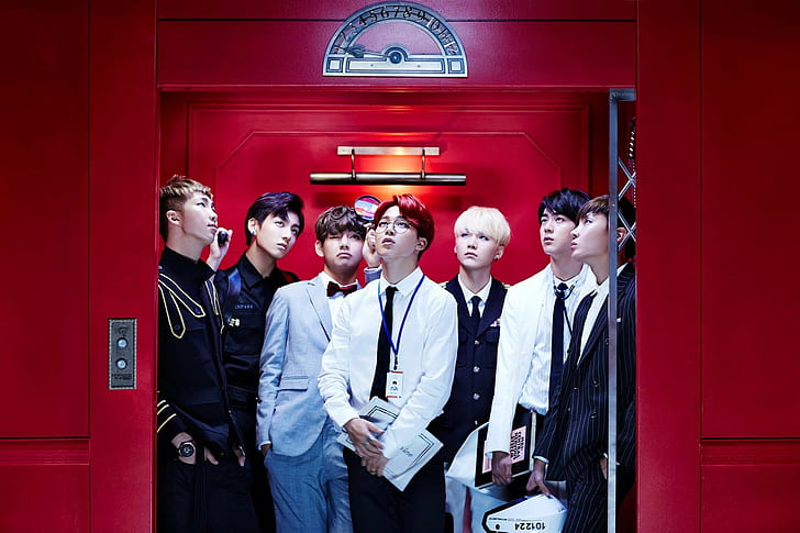 Hd Wallpaper: Rap Monster Jimin Jin Bts Suga Jungkook J Hope V Bts Bts K  Pop Boy Bands Elevator | Wallpaper Flare