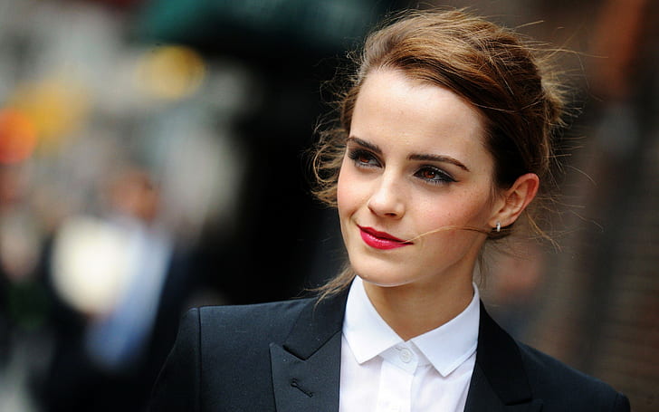 women, Emma Watson, face, actress, suits, HD wallpaper