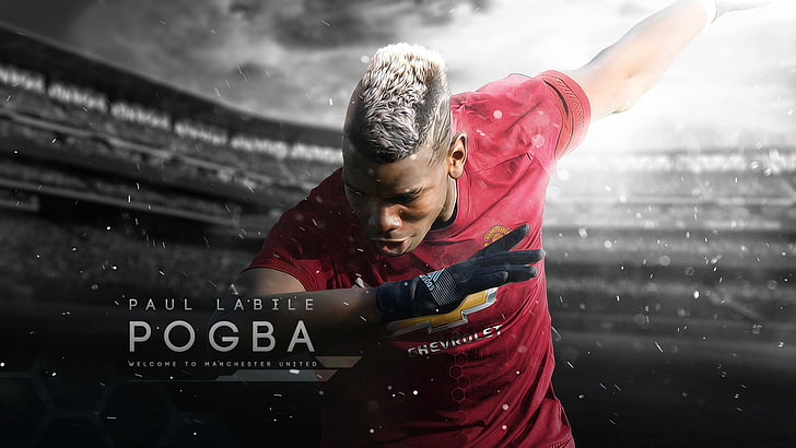 Paul Labile Pogba, wallpaper, sport, stadium, football, Manchester United
