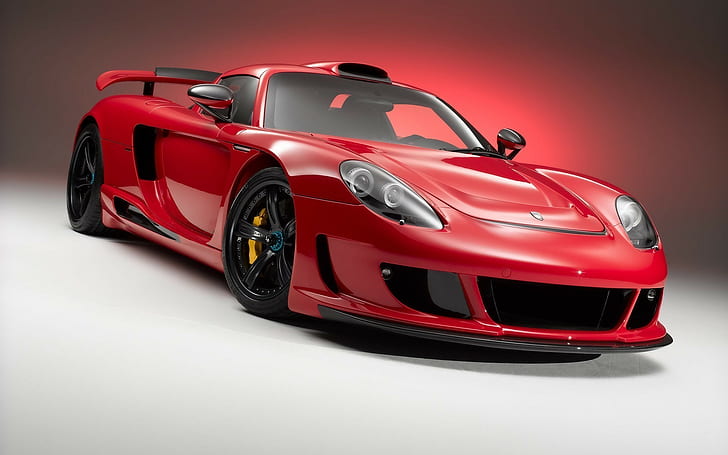 car, Porsche Carrera GT, Gemballa Mirage GT, red cars, vehicle