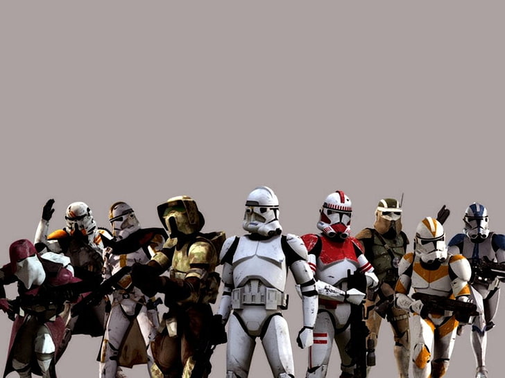 Star Wars Clone Troppers, Clone Trooper, Scout Trooper, Snowtrooper, HD wallpaper
