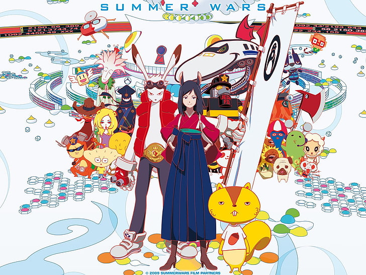 Summer Wars, King Kazma, Shinohara Natsuki, Koiso Kenji, standing