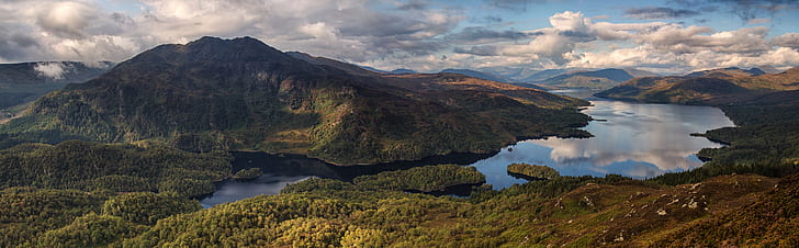 Ben Venue mountain and Loch Katrine, The..., Europe, United Kingdom, HD wallpaper