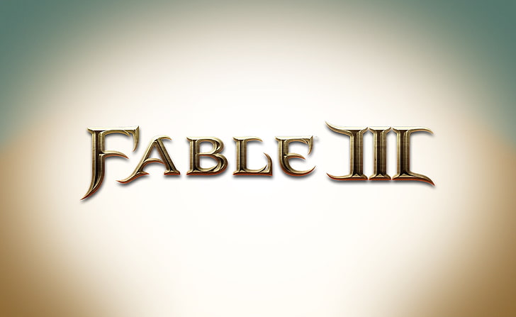 Fable III Logo, Fable III with white background, Games, fable 3, HD wallpaper